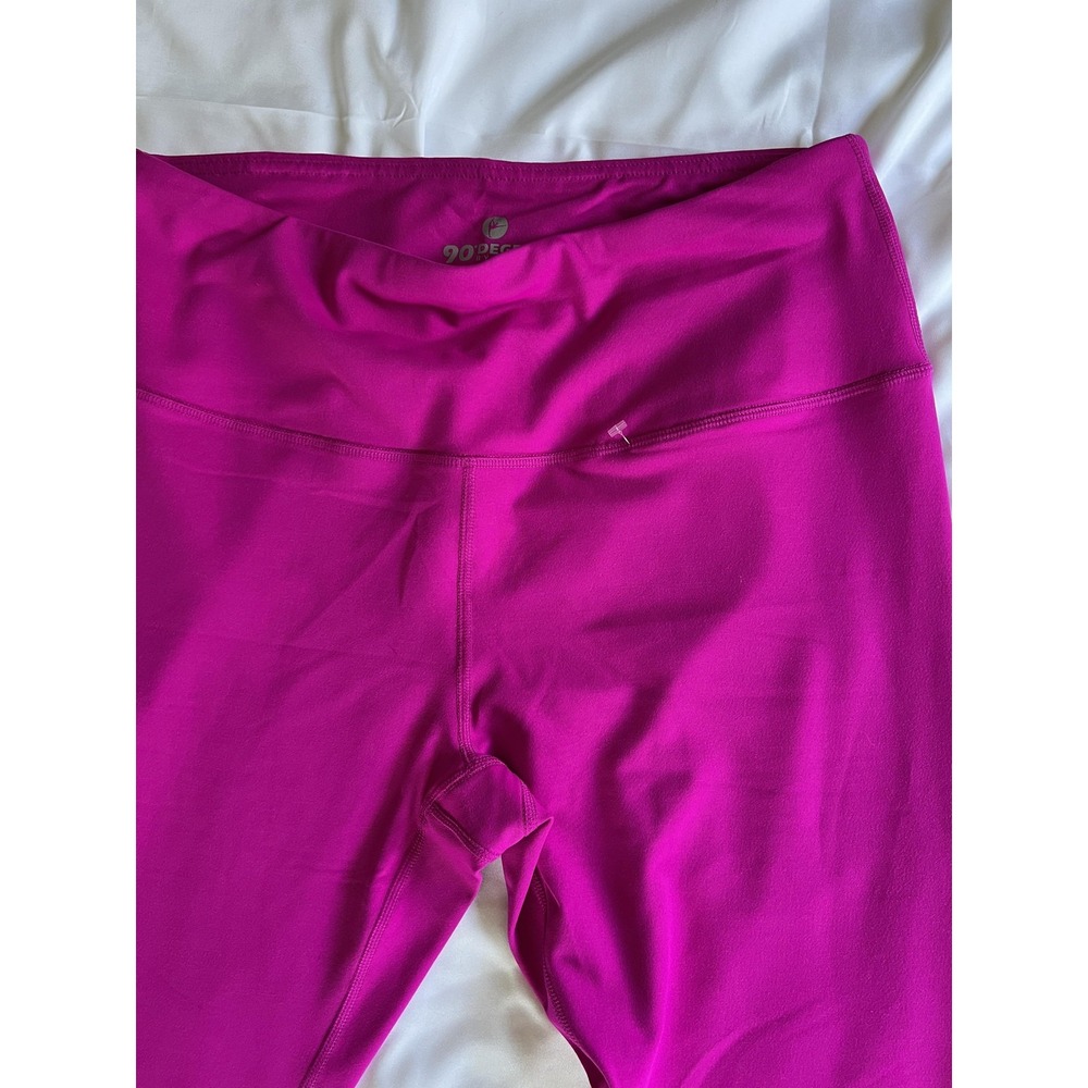 90 Degree by Reflex Leggings Womens XL Pink High Rise Yoga Pants Athletic Gym - Picture 2 of 9